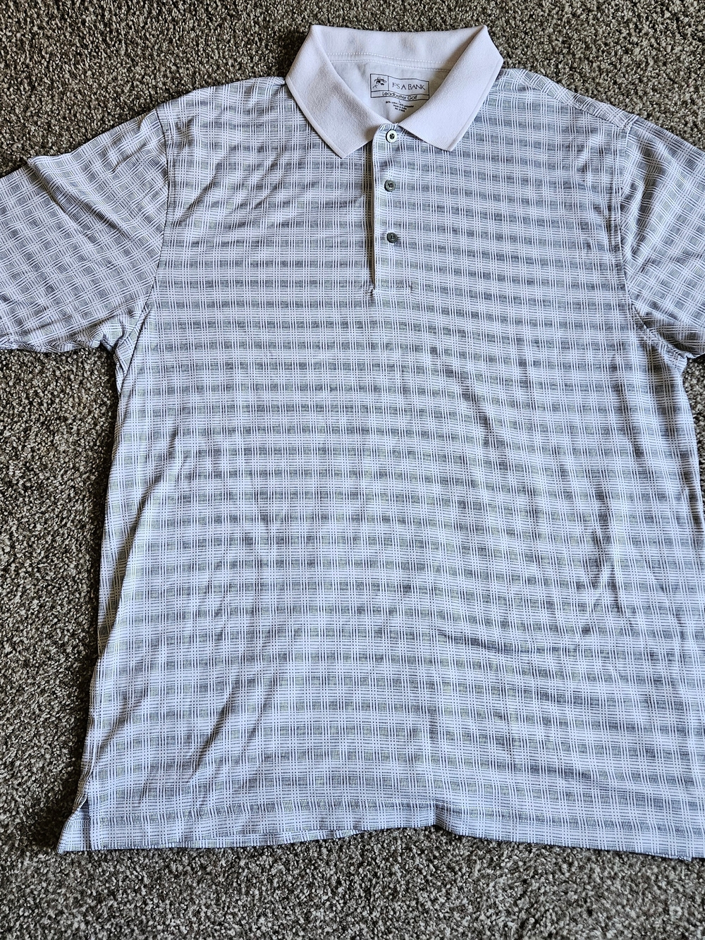 Jos A Bank Leadbetter Golf Cotton/ Poly Polo Shirt Mens Large Short Sleeve